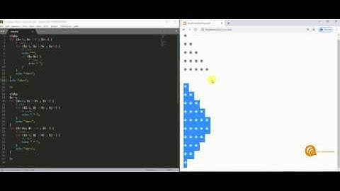 PHP For Beginners: Printing a pyramid pattern using nested FOR loops