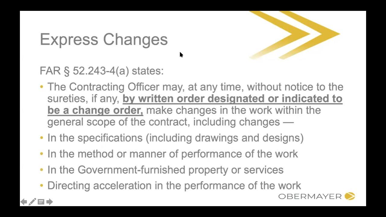 The FAR Changes Clause What it Is, When it Applies, and Why It Matters
