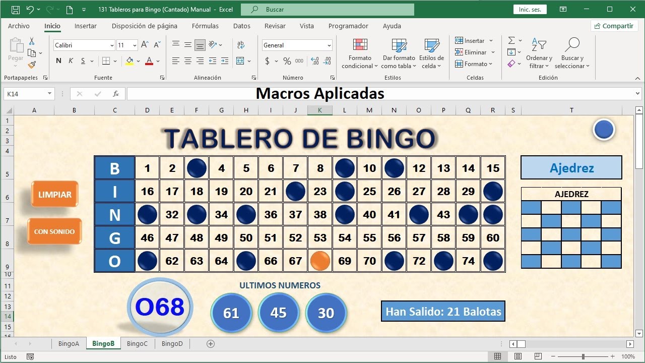 Tableros para Bingo (Cantado) Manual