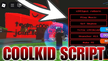 Coolkid reborn FE script | Pastebin 100%