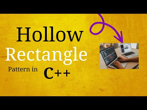 hollow rectangle pattern in c++ #coding #computerscience #youtube #programming