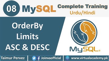 MySql Order by | Limits | ASC & DESC on MySQL | MySQL Tutorials | 08