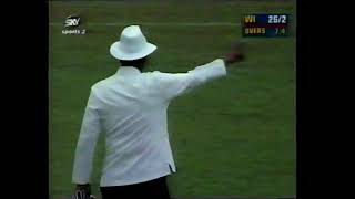 Carl Hooper 2 Elegant shots then as always give his wicket away.