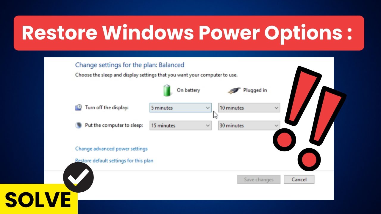Windowd Power Llc How to Restore High Performance Power Plan in Windows 11/10 - YouTube
