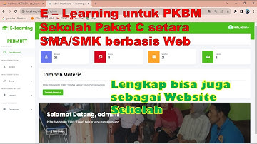 Aplikasi E-Learning Lengkap dan Website Sekolah Berbasis Website