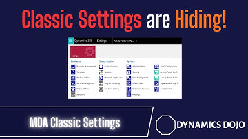 Model Driven Apps Are Hiding Classic Settings