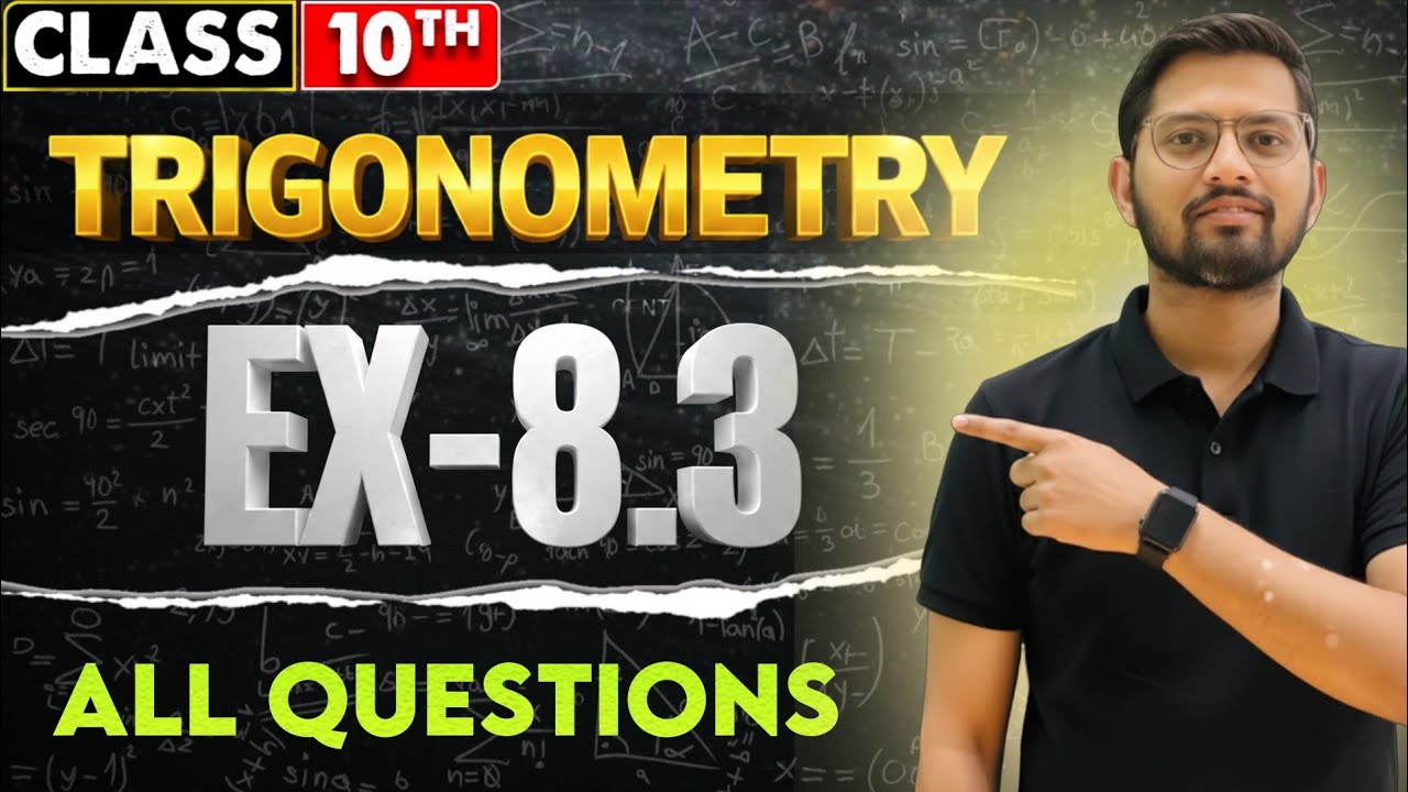 Class 10 Maths Chapter 8 |Introduction toTrigonometry | Exercise 8.3 Solutions