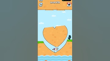 Slice Heart ❤️ Funny Game Level #678 #shorts #shortsfeed #slicetosave #gaming #gameplay #viral