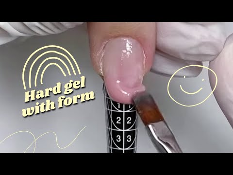 هارد جل بالفورم للمبتدئين مع شيب مربع Hard Gel With Form NanaNails97 