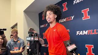 Illini QB Michael Clayton post game vs. Oregon 