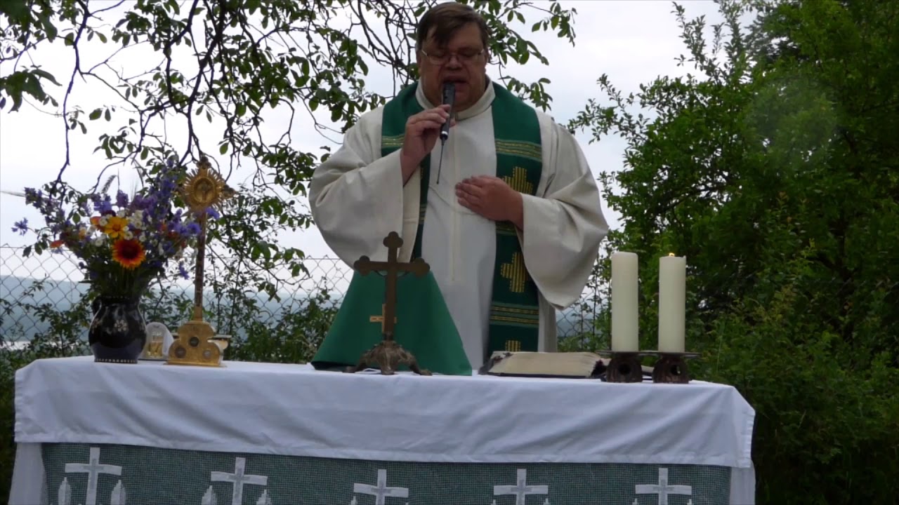 280620 Gottesdienst im Freien in der Pfarrgemeinde Absberg (St. Ottilia