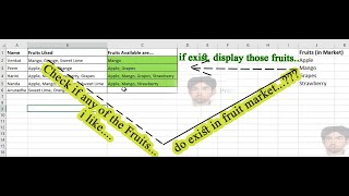 How To Search Thru Multiple Cell To Find Matching Substring In 1 Cell Display All Matching Values?