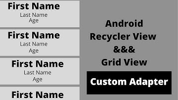 Custom Adapter , Recycler View Android Studio| Part-2.  Recycler View And Grid View.