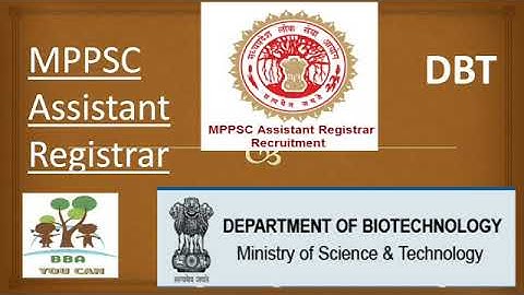 Assistant Registrar: paper 2:3(c).DBT, Department of biotechnology.