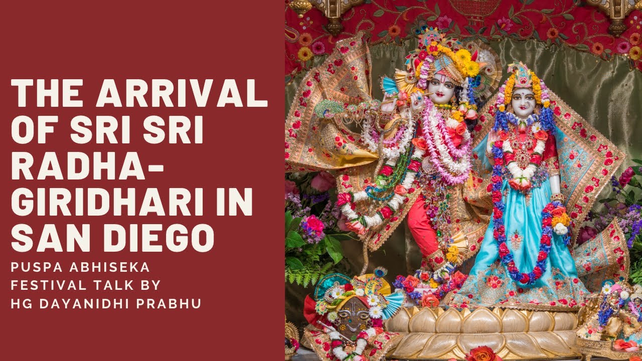 The Arrival of Sri Sri Radha-Giridhari in San Diego - YouTube