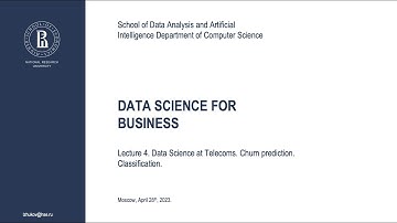 Lecture 4. Telecoms. Churn prediction. Classification