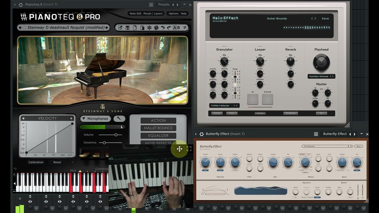 Piano into Halo Effect into Butterfly Effect = Ambient Piano