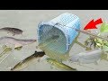 We Survival - Making Fish Trap Using Plastic Basket