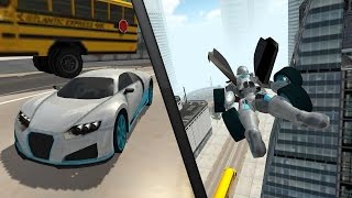 Flying Car Robot Simulator Android Gameplay HD screenshot 4