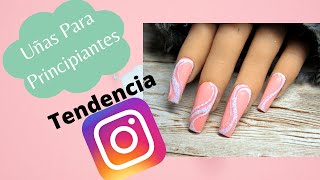 Diseño paso a paso/ Uñas para principiantes/ Diseño completo/ Tendencia de Instagram