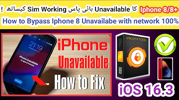 Iphone 8 Unavailable bypass done by unlock with Network iOS 16.3 | Iphone 8 icloud bypass | 2023