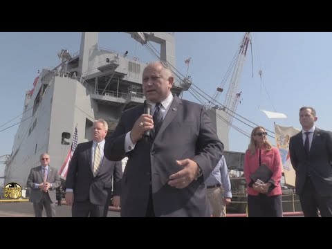 U.S. Secretary of the Navy visits Bayonne Dry Dock with Rob Menendez & Sherrill