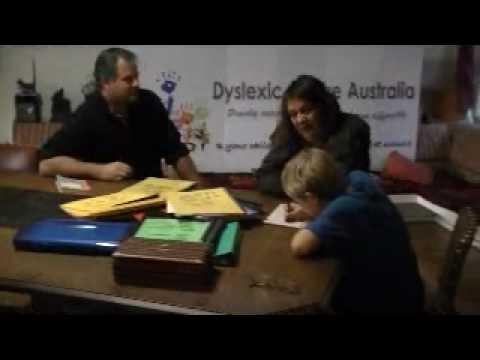 Dyslexic Boy Learning to Write