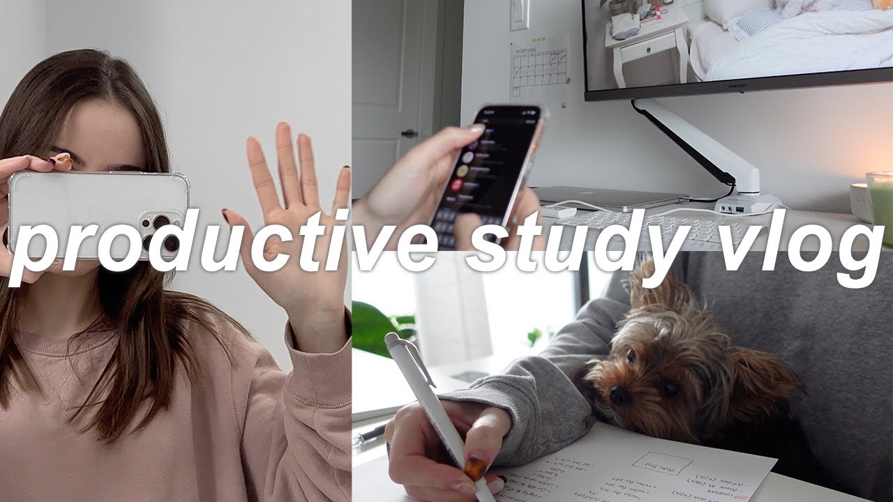 quarantine study vlog 2  5+ hours of productivity 📖🪐 