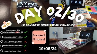 2/30 Day UPSC Prelims Challenge |UPSC Prelims Revision | Honest Study Vlog | #prelims #upscaspirants