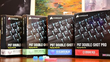 @corsair PBT keycap unboxing and installing on K65 Mini and Roccat Pyro