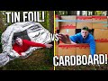 24 Hours Survival Budget Shelters (TIN FOIL vs CARDBOARD!)