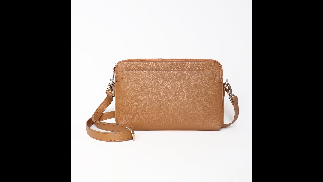 Túi Đeo Chéo Nữ Da Thật PINK OHARA Kiêm Clutch Cầm Tay 2 Trong 1 Dáng Hộp Thời Trang