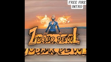 Free Fire intro | Zubair Devil intro | intro banane ka tarika | kinemaster intro #short | #freefire