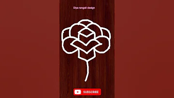 Simple Rose Design 6 3 Diya Rangoli Design 