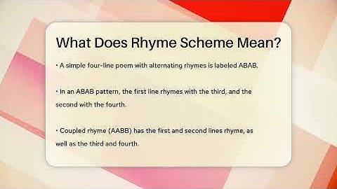 What Does Rhyme Scheme Mean? - Tales And Texts