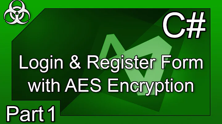 Safest Login Form in C# with AES Encryption & Decryption Tutorial Part 1