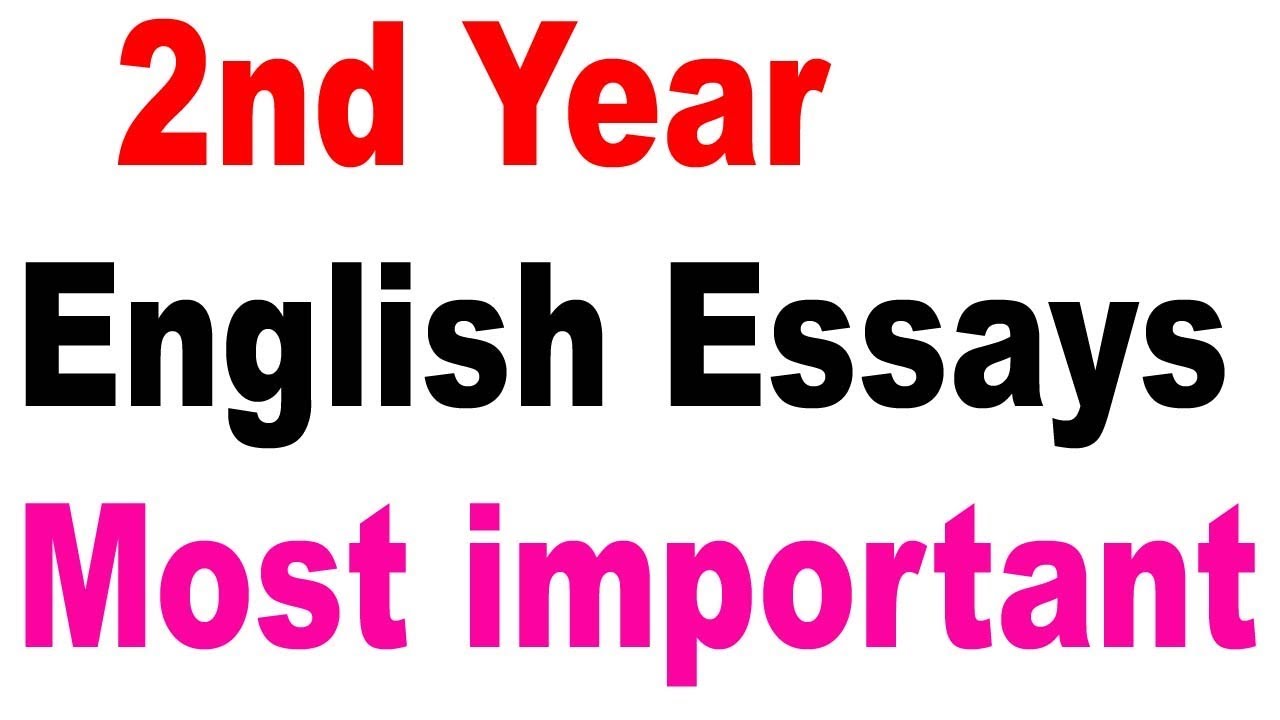 important essays for 2nd year