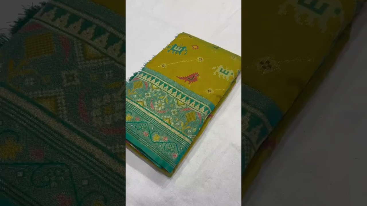 Patola Leheriya Peacock Ikkat Saree