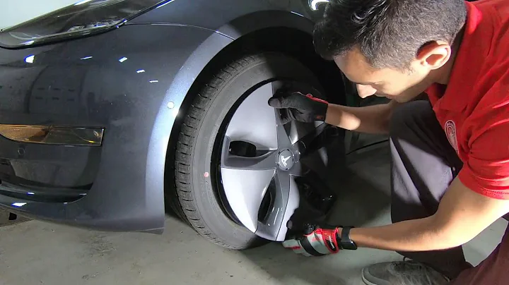 Remove and install Tesla Model 3 aero wheel covers