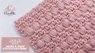 Crochet Moss & Puff Stitch Pattern