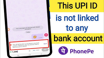 this upi id number is not linked to any bank account