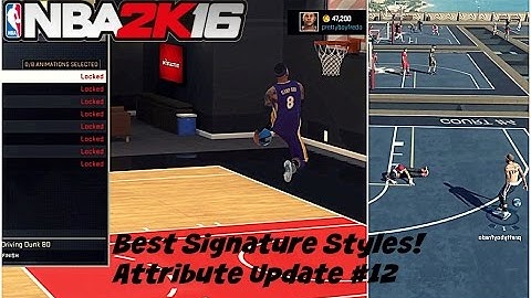 NBA 2K16| NEW 99 OVR PG ATTRIBUTE UPDATE | Best Signature Styles #12 - Prettyboyfredo
