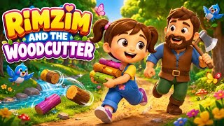 🌳🪓 The Honest Woodcutter Story for Kids | Moral Story About Honesty | Rimzim Nursery Tales ✨#viral 