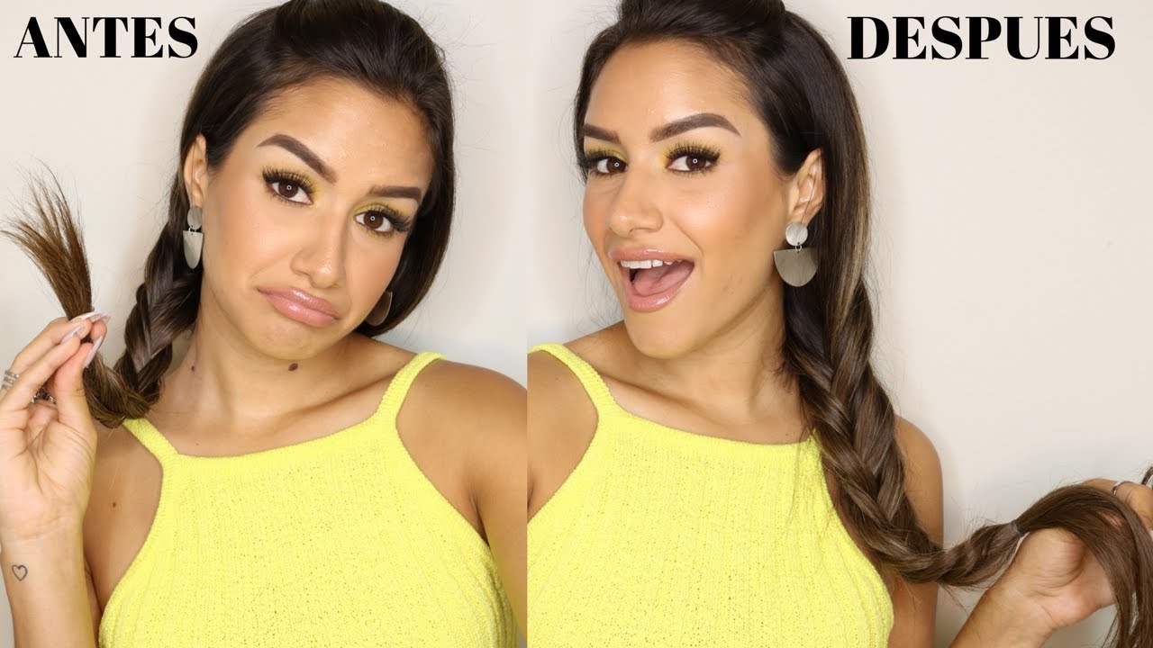 COMO HACER TRENZA DE LADO CON EXTENSIONES PASO A  PASO | FACIL Y RAPIDO | GABY ARRIA