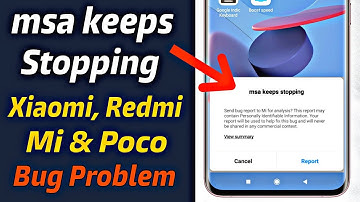 How to Fix MSA keeps stopping problem | MSA keeps stopping Xiaomi redmi mi and poco devices error
