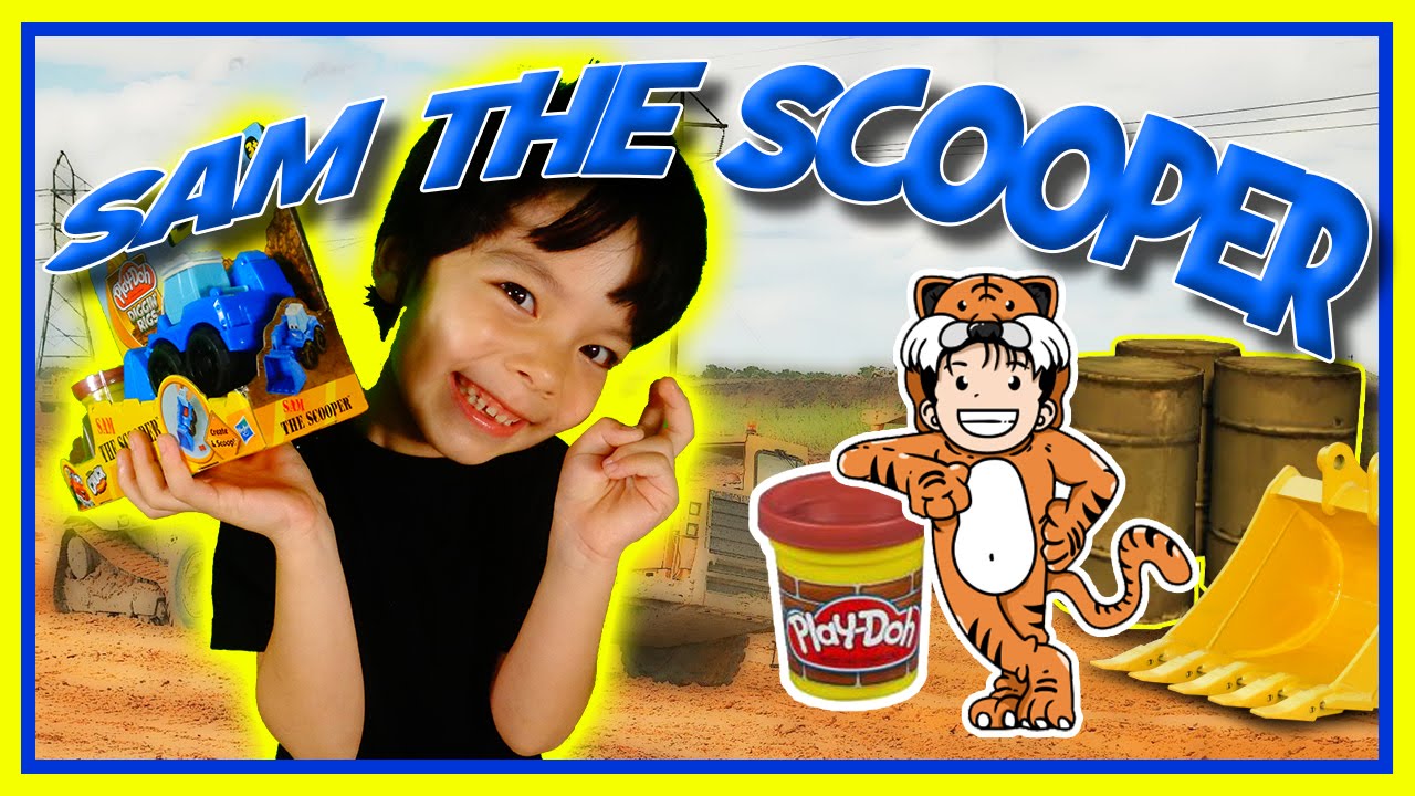 Taiga on TaigaTube with Sam The Scooper! Diggin' Rigs Tonka Chuck & Friends Unboxing