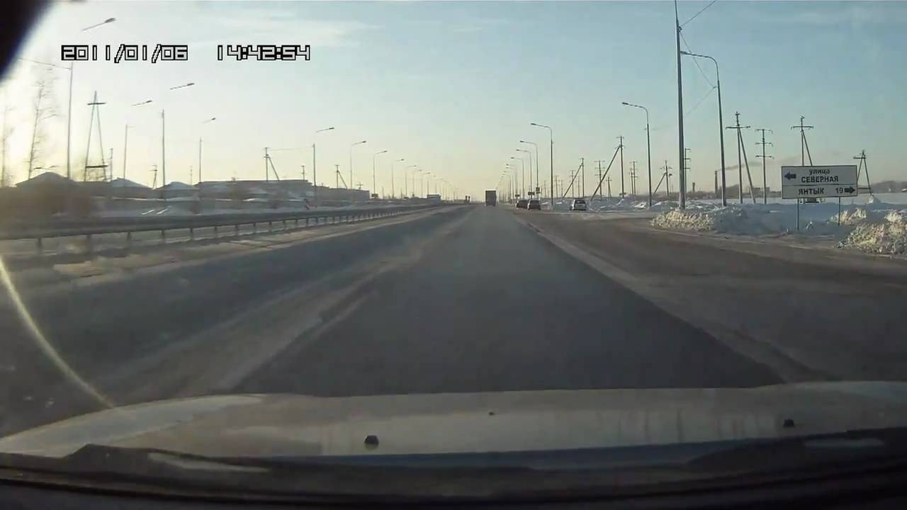 Обгон по зимней обочине - YouTube
