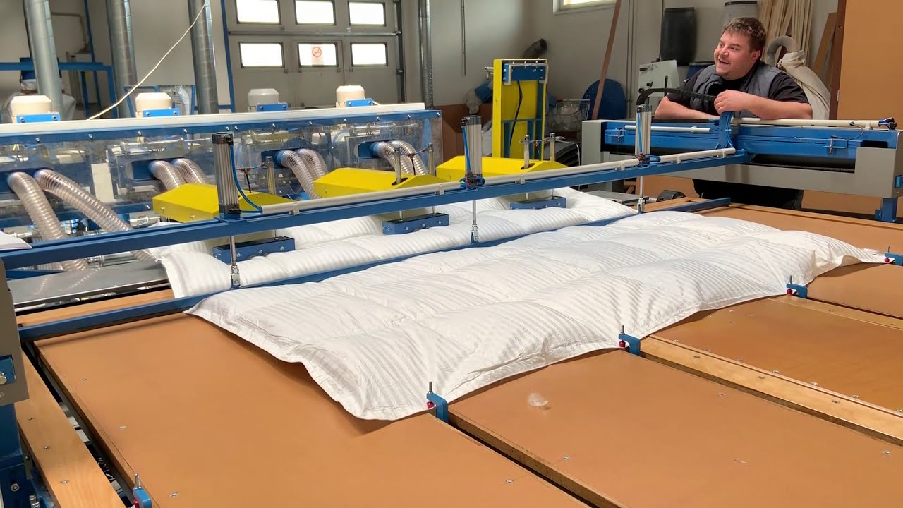 8 pipe feather and down duvet filling machine