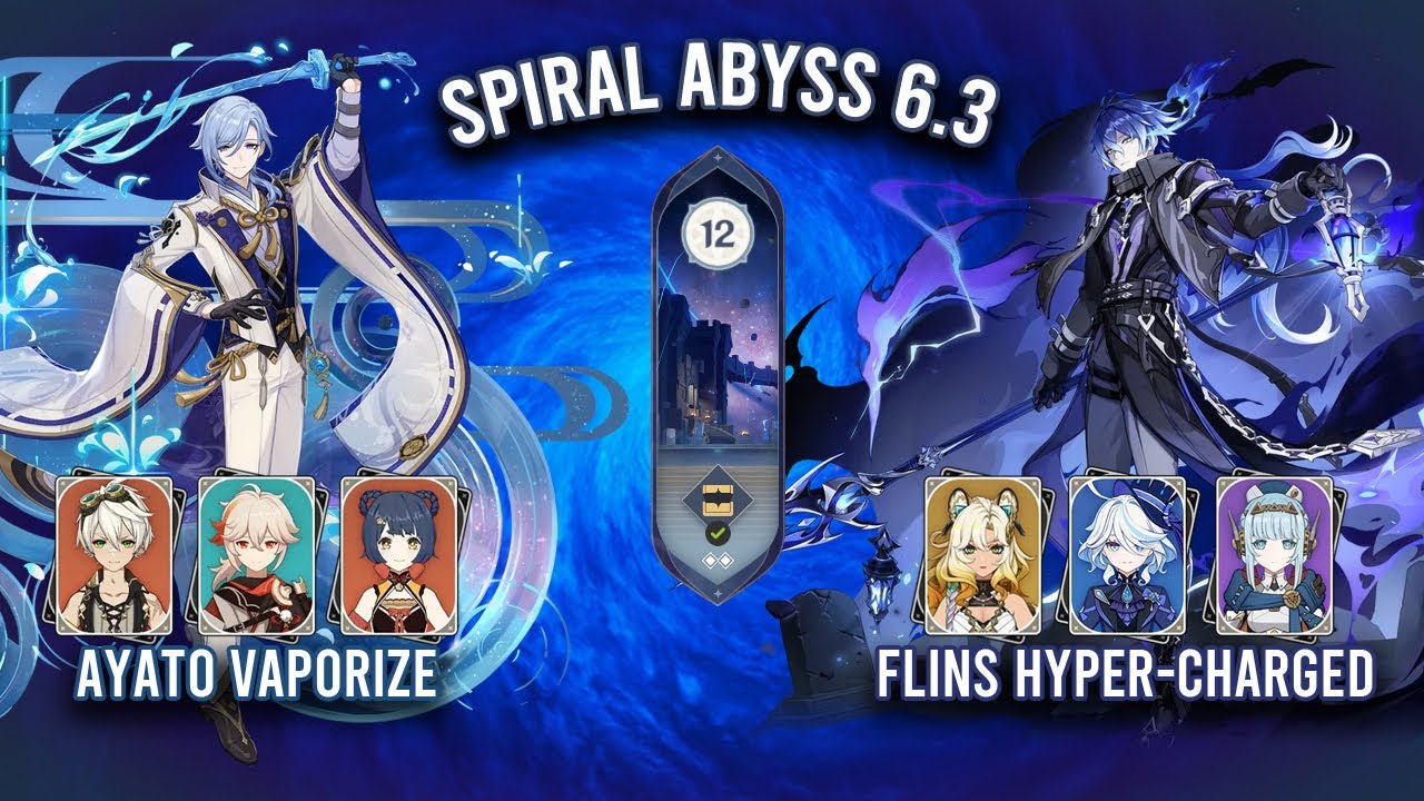 Spiral Abyss 6.3 - C1 Ayato Vaporize & C0 Flins Hyper-Charged | Genshin Impact