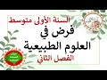 فرض في العلوم الطبيعية للسنة الأولى متوسط الفصل الثاني 